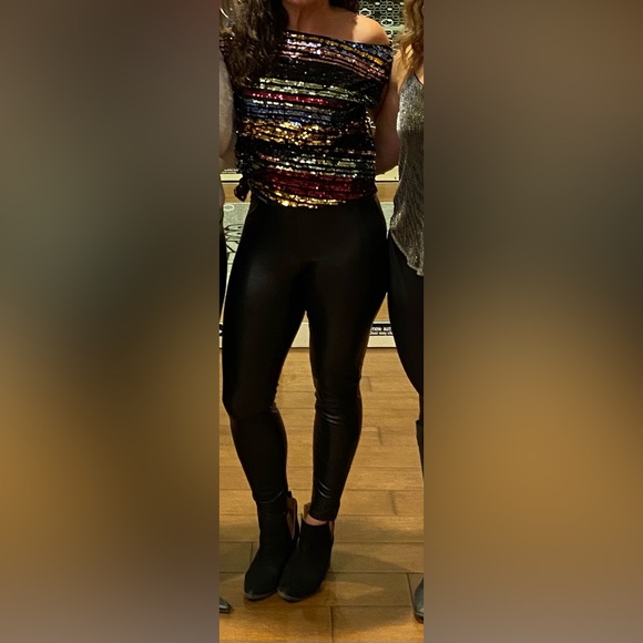 Sequin Off-Shoulder Top - Picture 2 of 2